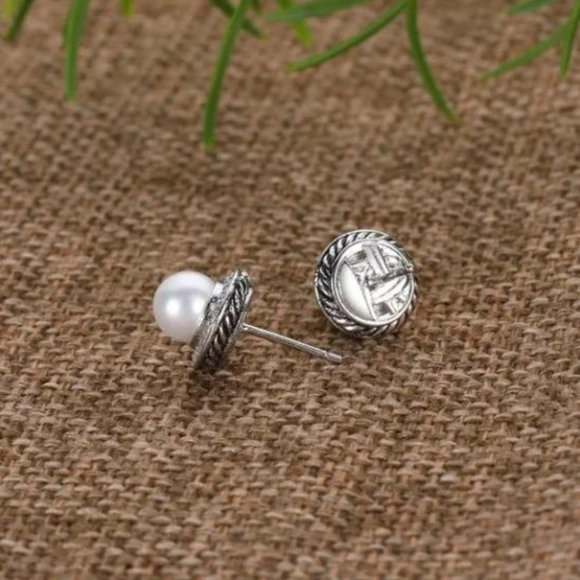 David Yurman? earrings pearl - Picture 3 of 4